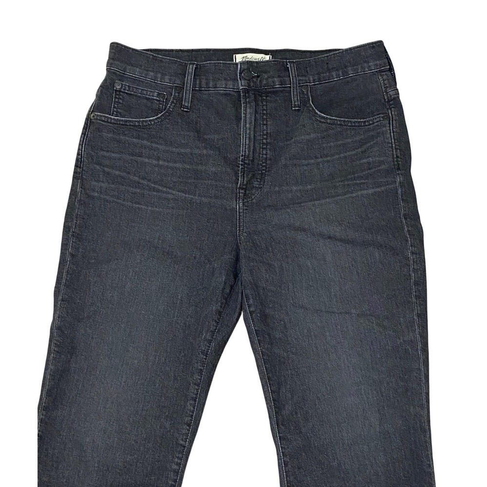 Madewell Perfect Vintage Crop Jeans High Rise Black Wash Denim Size 31P - Picture 7 of 11